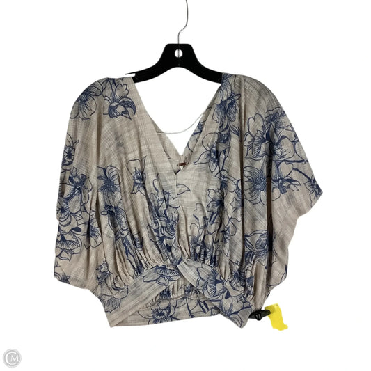 Top Short Sleeve By Free People In Cream, Size: S