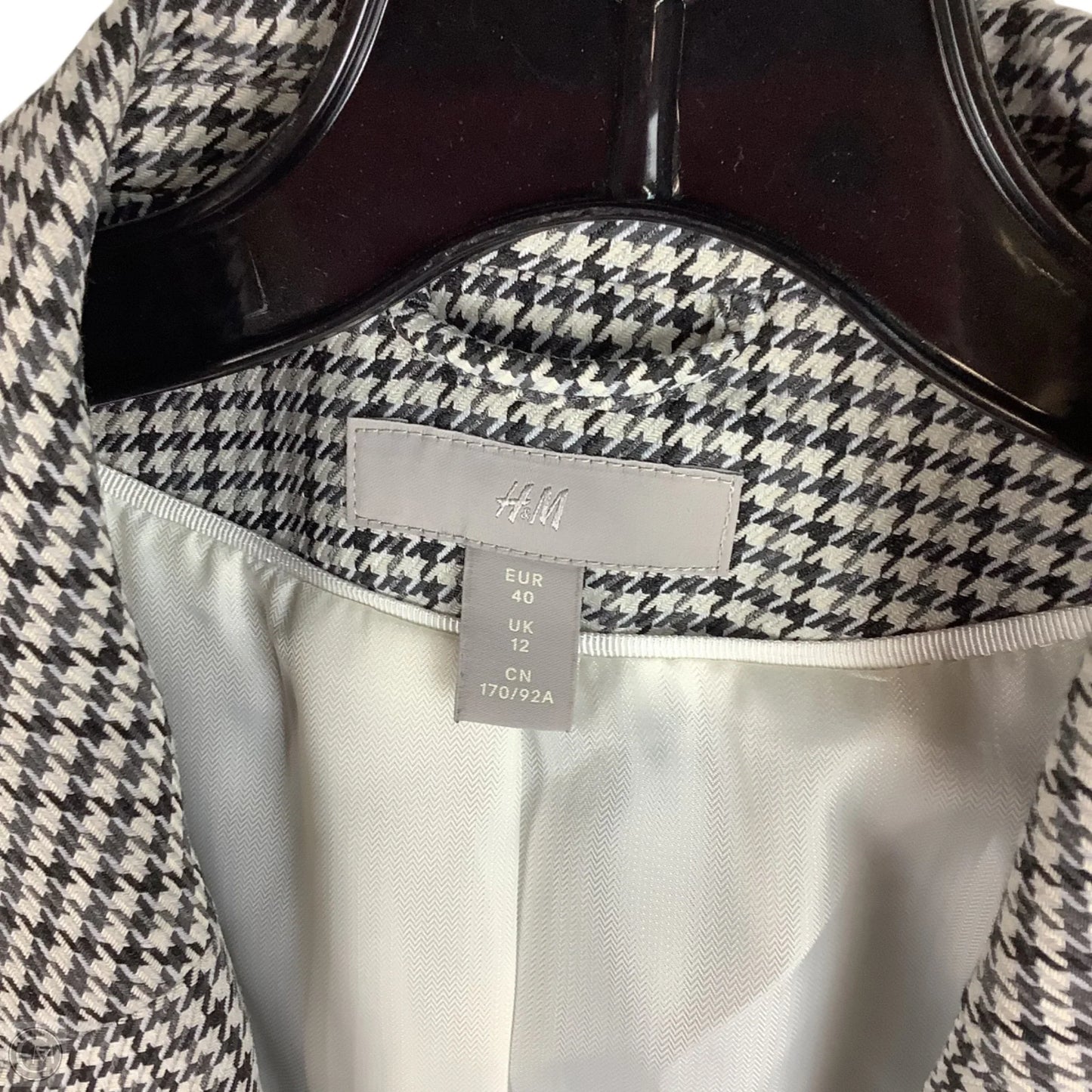 Blazer By H&m In Plaid Pattern, Size: Est. 8