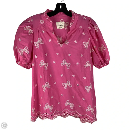 Top Short Sleeve By Umgee In Pink, Size: M