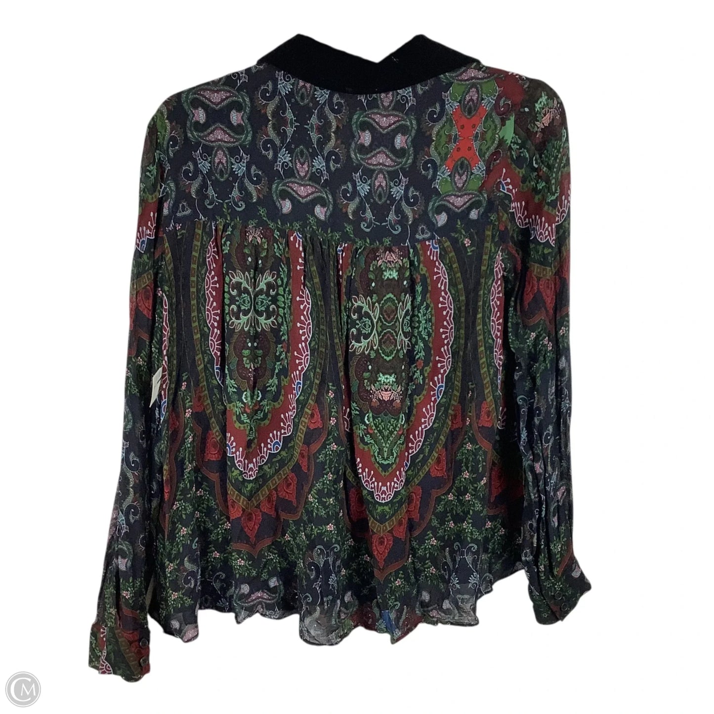 Top Long Sleeve By Zara In Red, Size: M