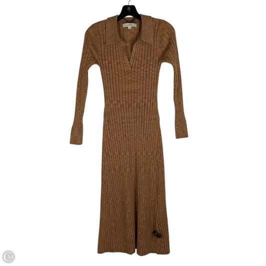 Dress Sweater By Loft In Brown, Size: Xs