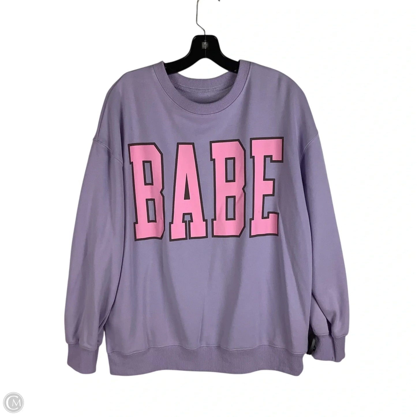 Sweatshirt Crewneck By Clothes Mentor In Purple, Size: L