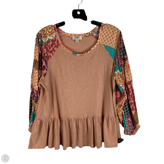 Top Long Sleeve By Umgee In Orange, Size: M