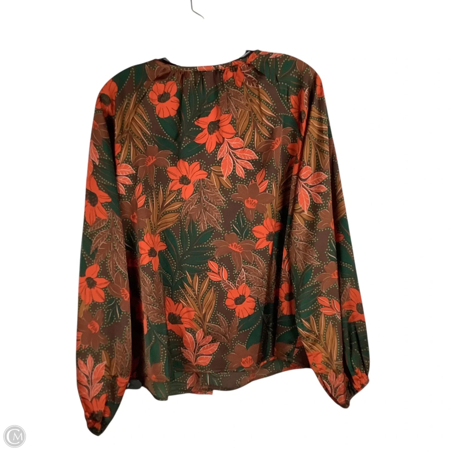 Top Long Sleeve By Oddi In Orange, Size: L