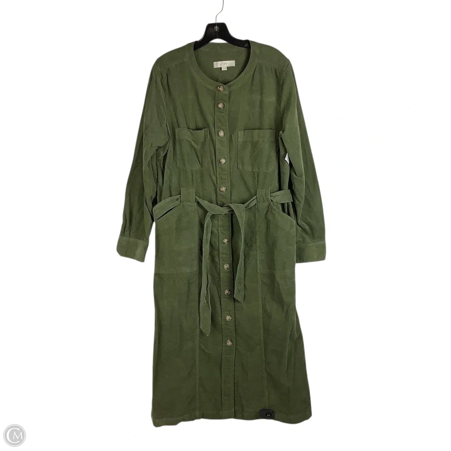 Dress Casual Midi By Loft In Green, Size: 14