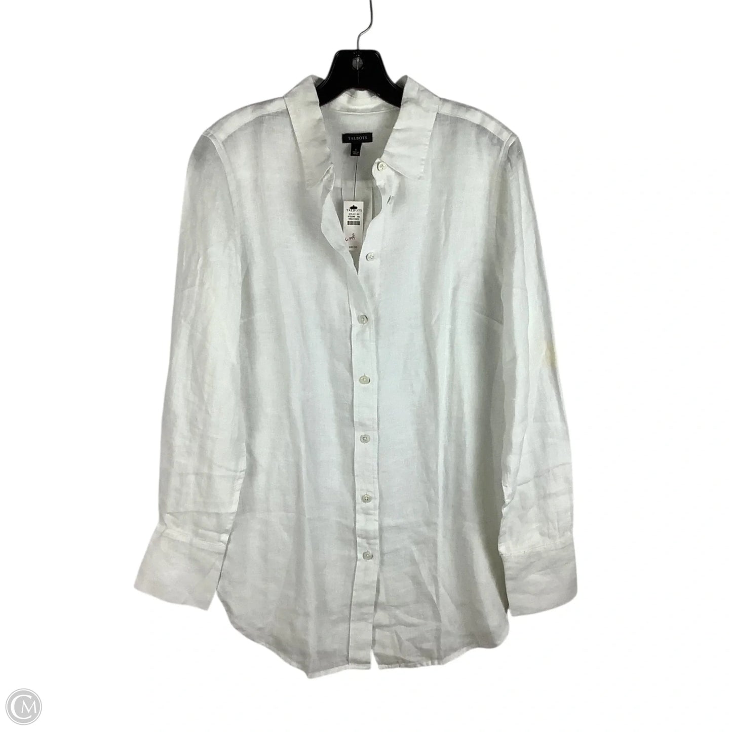 Top Long Sleeve By Talbots In White, Size: S
