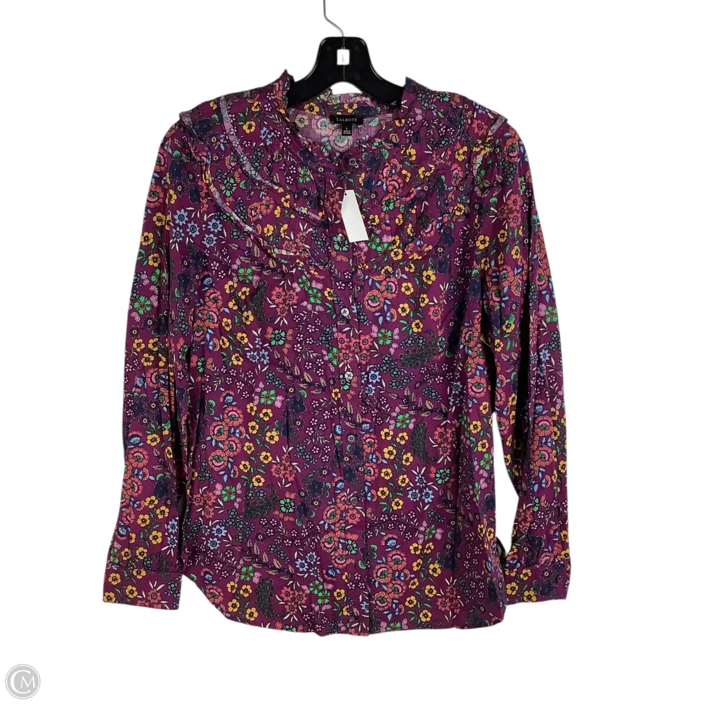 Top Long Sleeve By Talbots In Purple, Size: S
