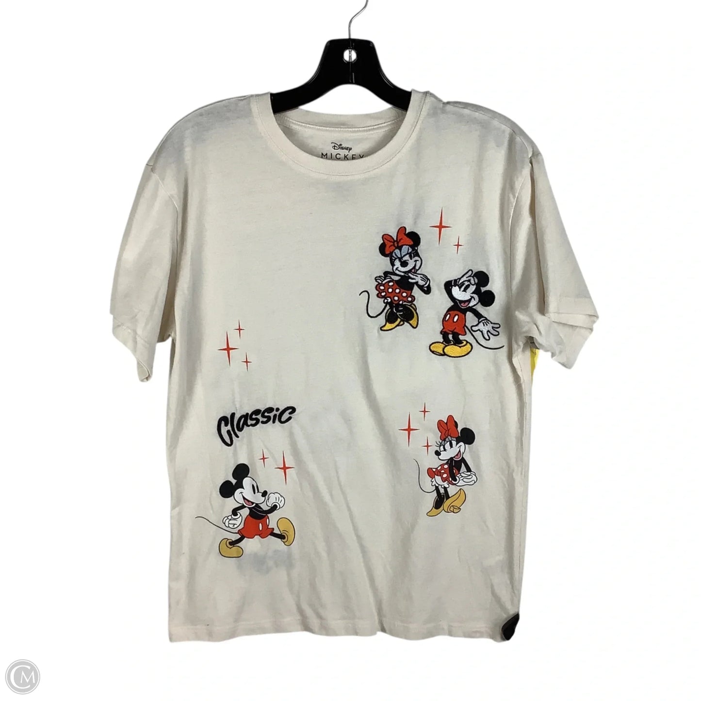 Top Short Sleeve By Disney In Cream, Size: Xs
