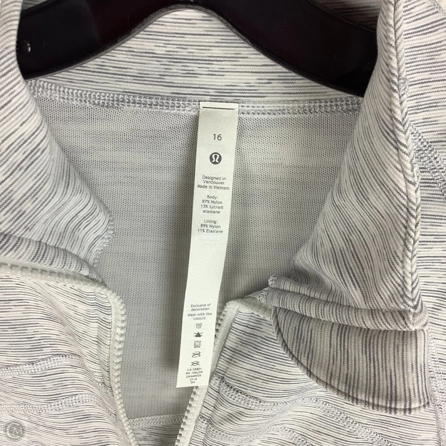Athletic Jacket By Lululemon In Grey, Size: 16