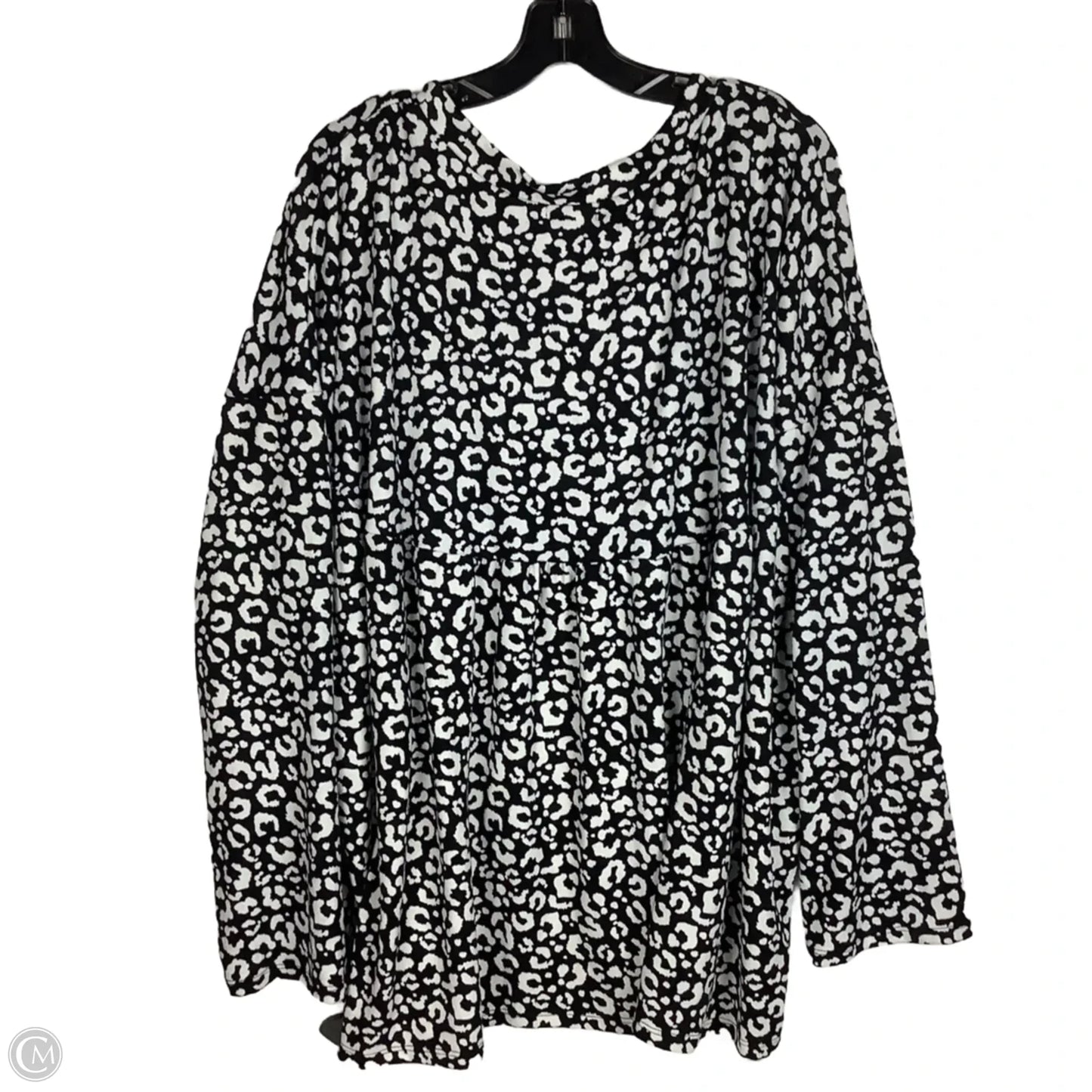 Top Long Sleeve By Cotton Bleu In Black, Size: 1x