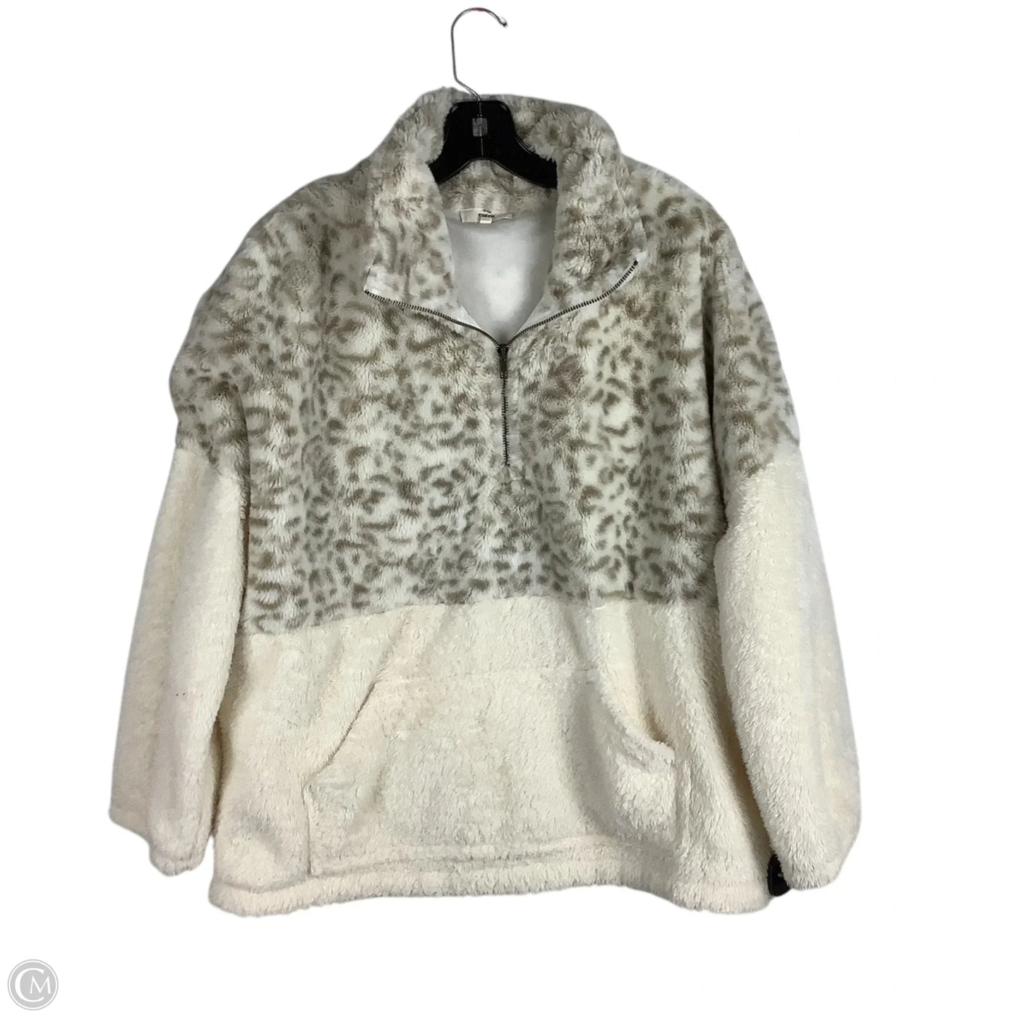 Jacket Faux Fur & Sherpa By Entro In Cream, Size: L