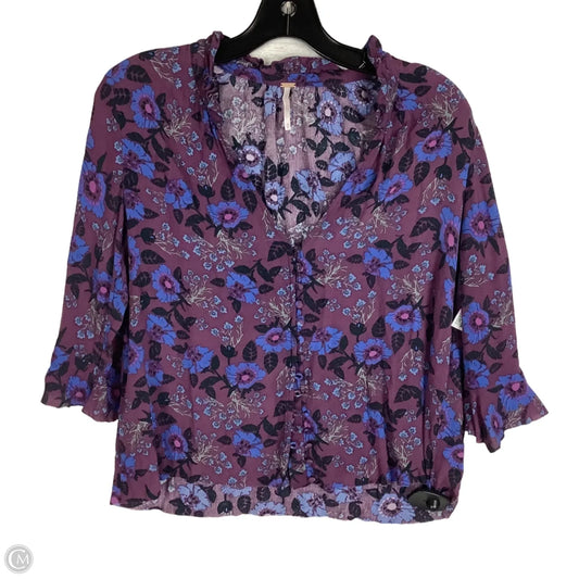 Top Long Sleeve By Free People In Purple, Size: Xs