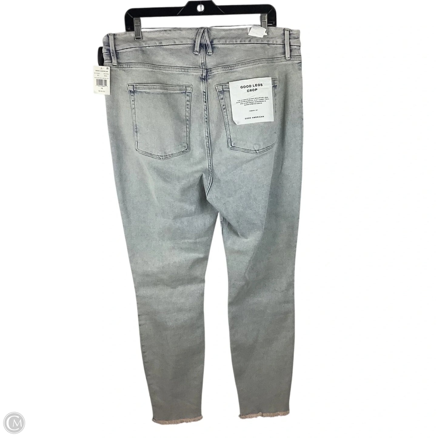 Jeans Straight By Good American In Blue Denim, Size: 18