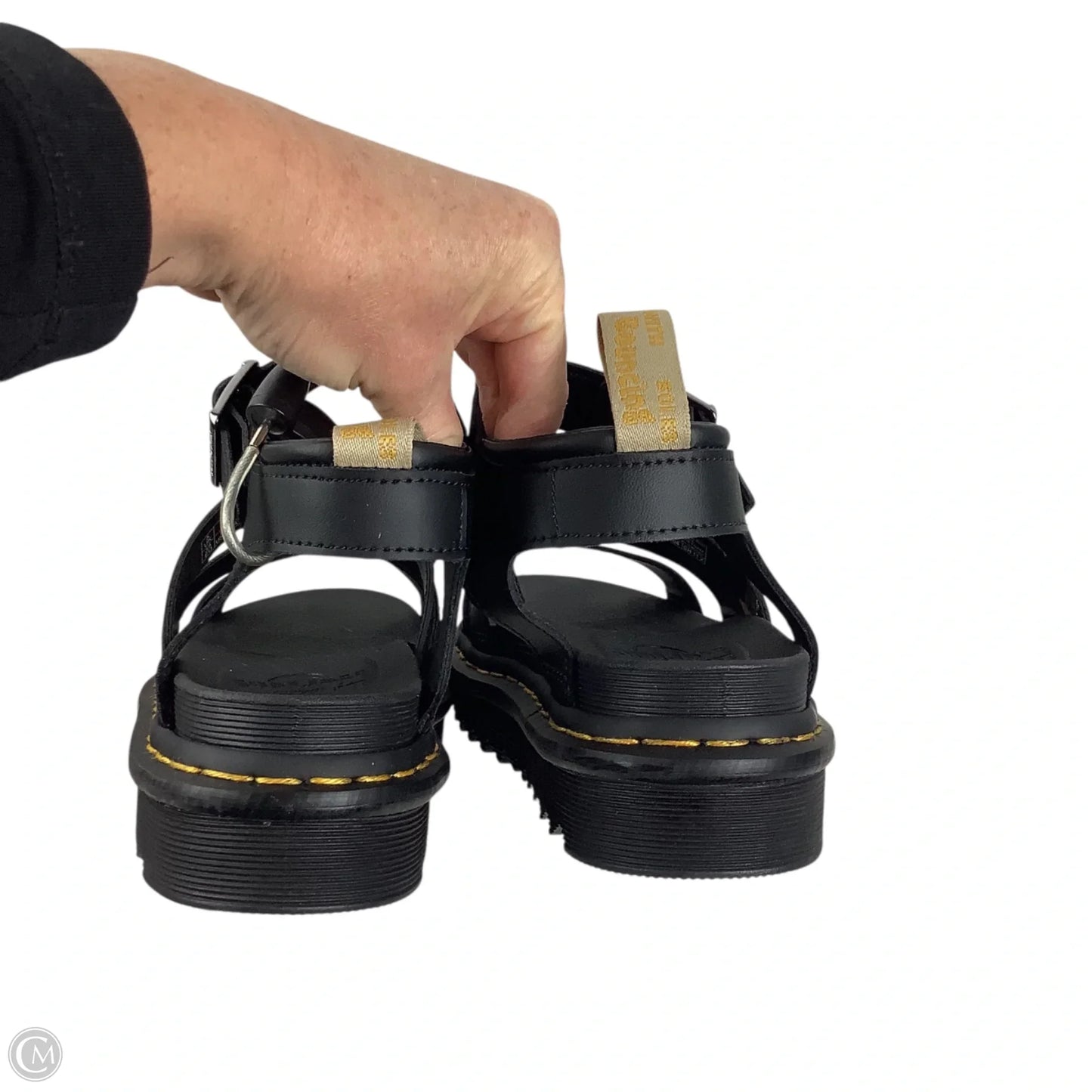 Sandals Heels Platform By Dr Martens In Black, Size: 7