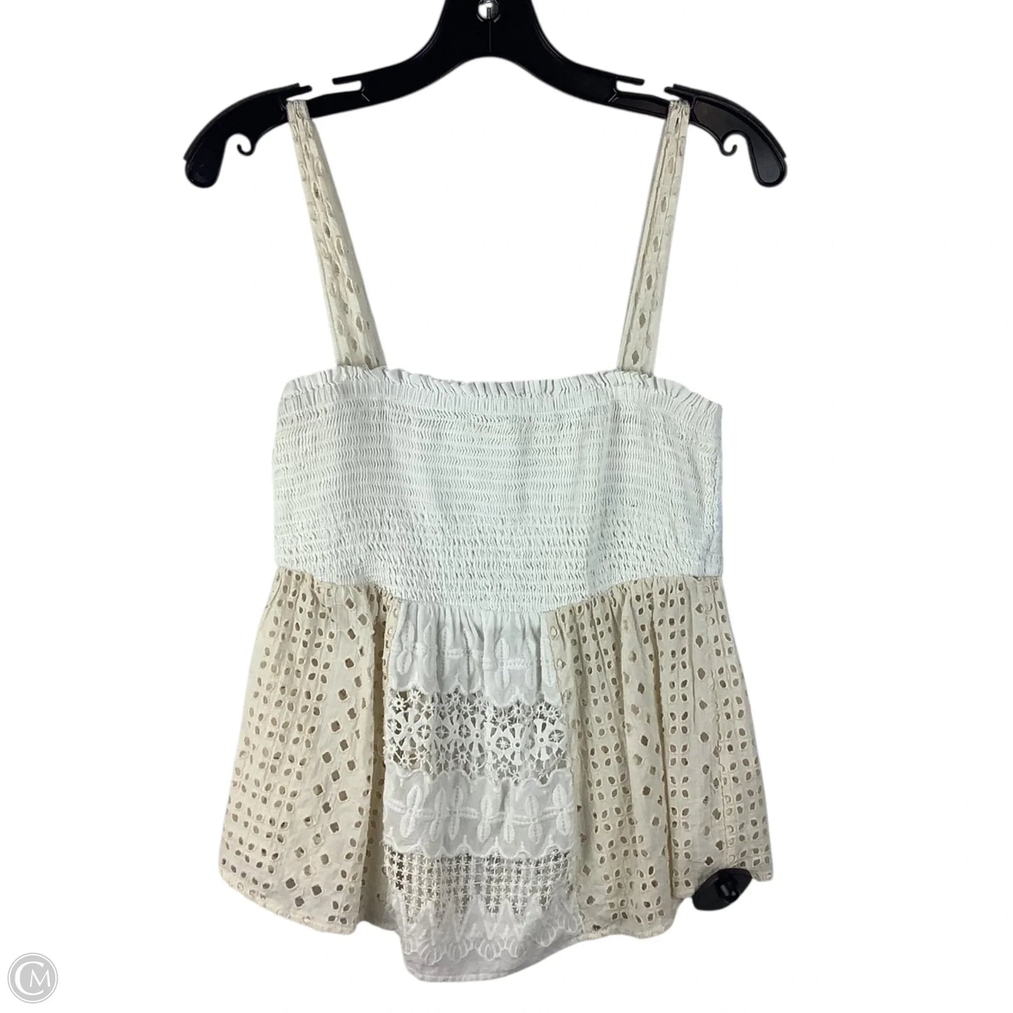 Top Sleeveless By Anthropologie In Cream, Size: S