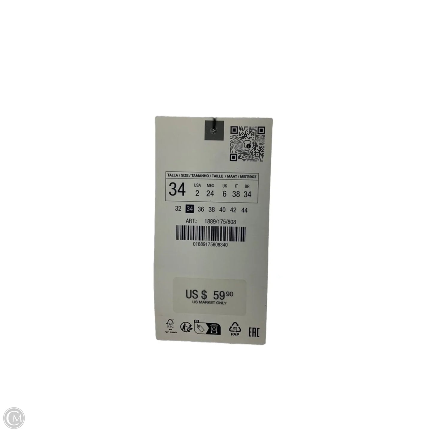 Pants Other By Zara In Silver, Size: 2