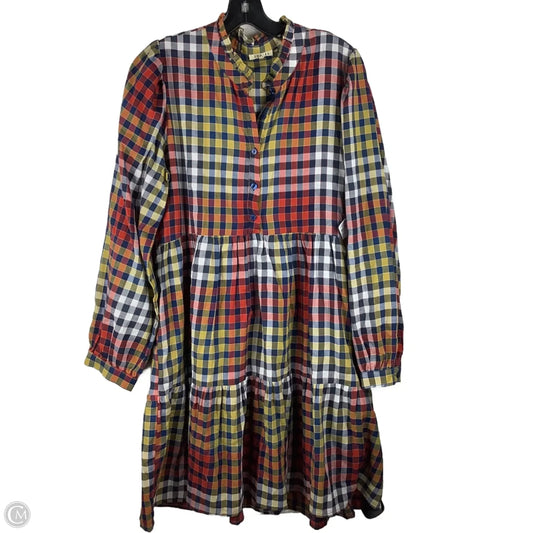 Dress Casual Midi By Jodifl In Plaid Pattern, Size: L