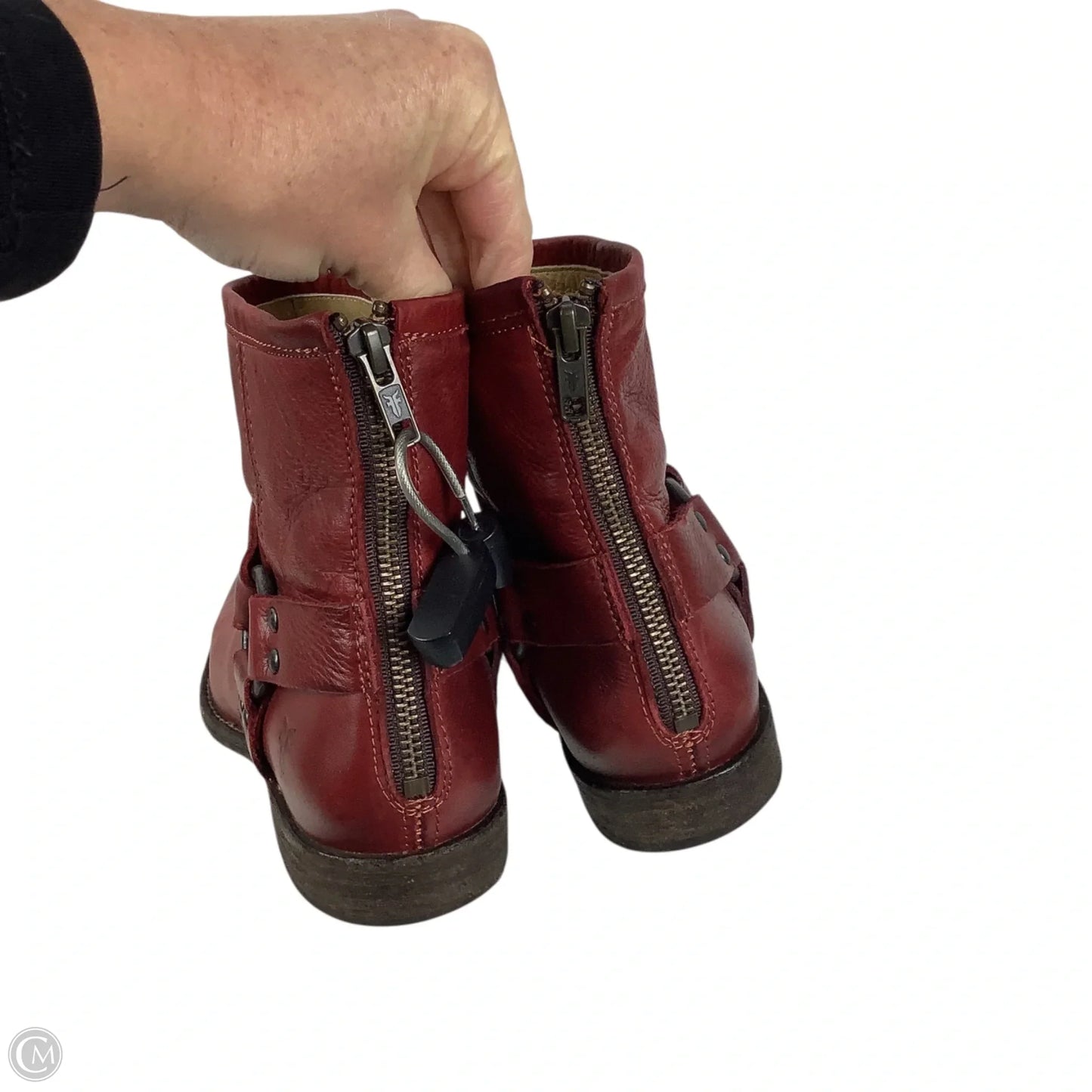 Boots Designer By Frye In Red, Size: 6.5