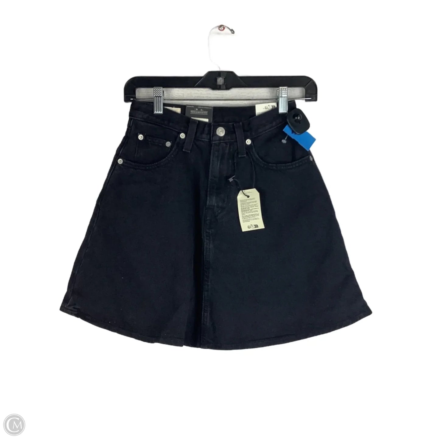 Skirt Mini & Short By Levis In Black Denim, Size: 0