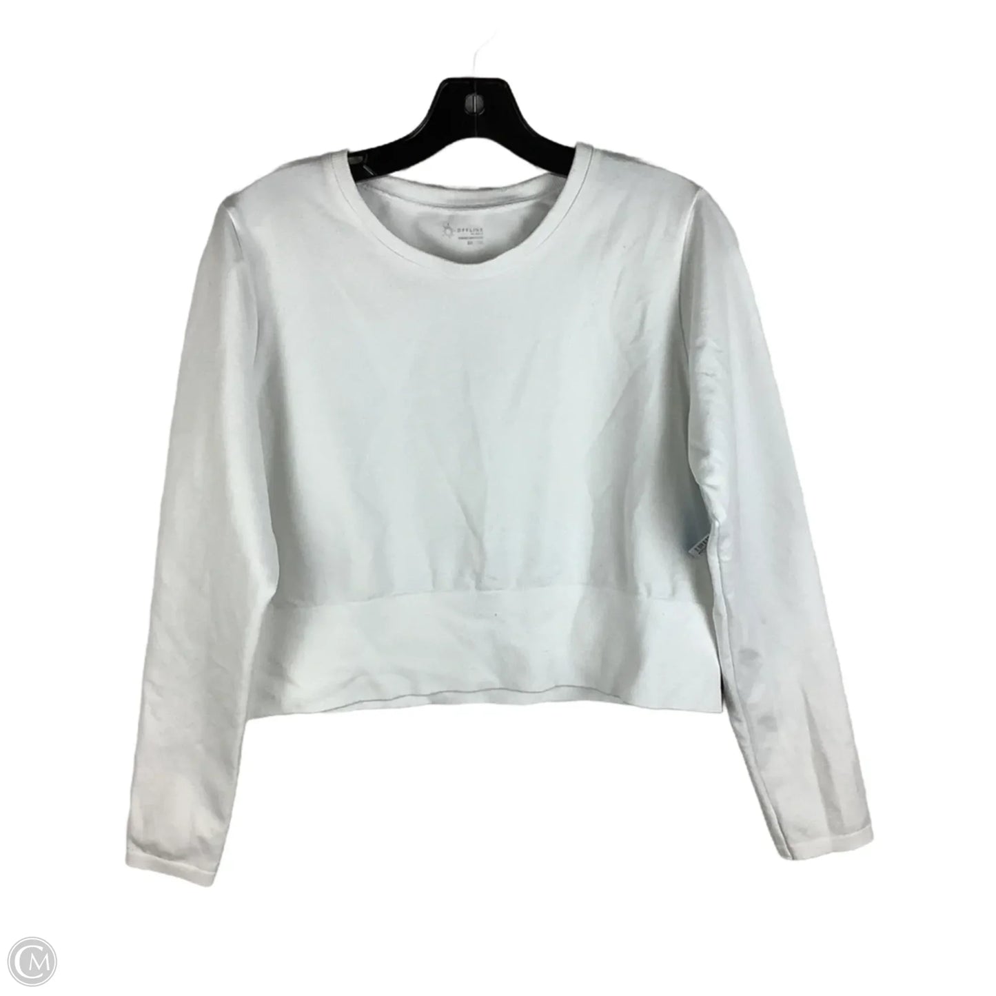 Athletic Top Long Sleeve Crewneck By Aerie In White, Size: Xxl