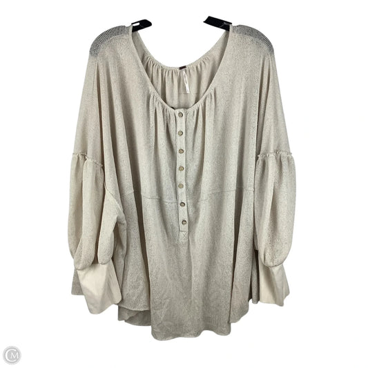 Top Long Sleeve By Free People In Cream, Size: L