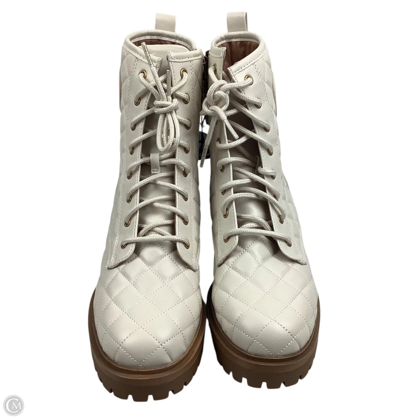 Boots Ankle Heels By Sam And Libby In Cream, Size: 9