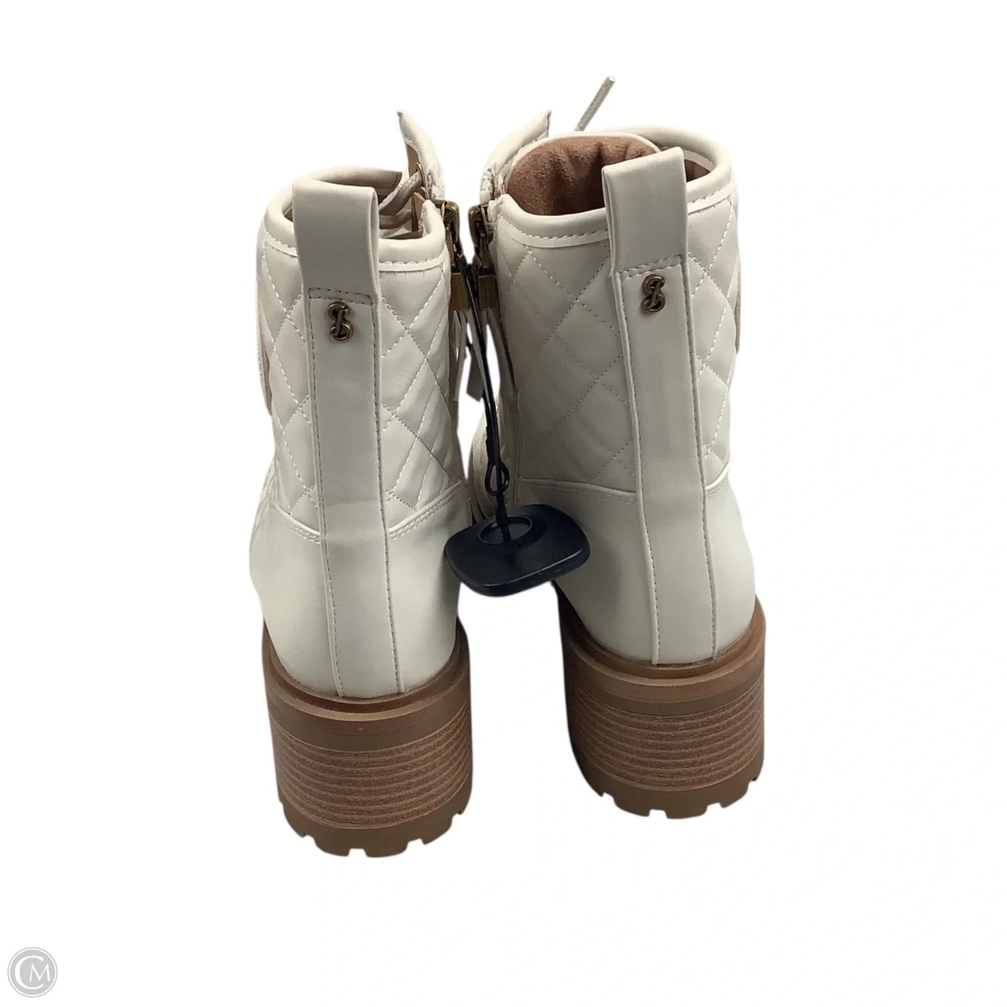 Boots Ankle Heels By Sam And Libby In Cream, Size: 9