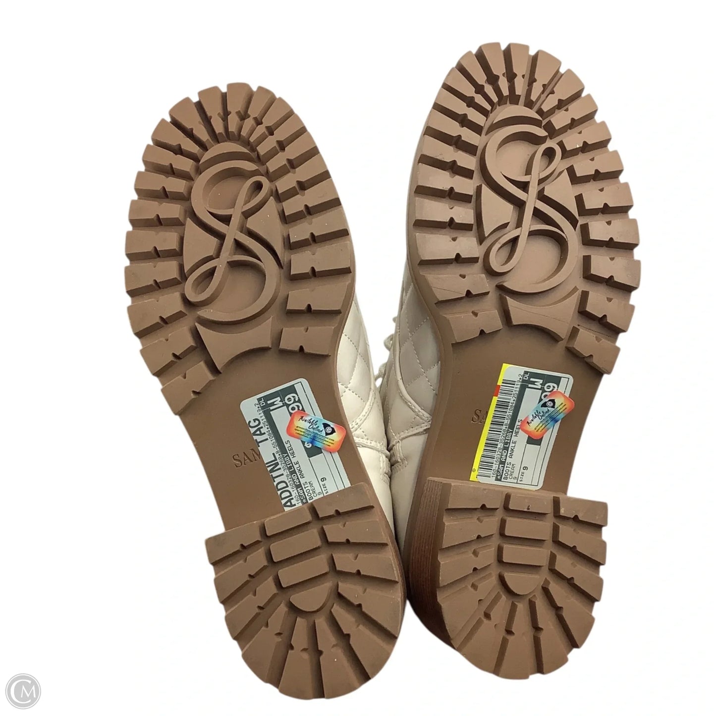 Boots Ankle Heels By Sam And Libby In Cream, Size: 9