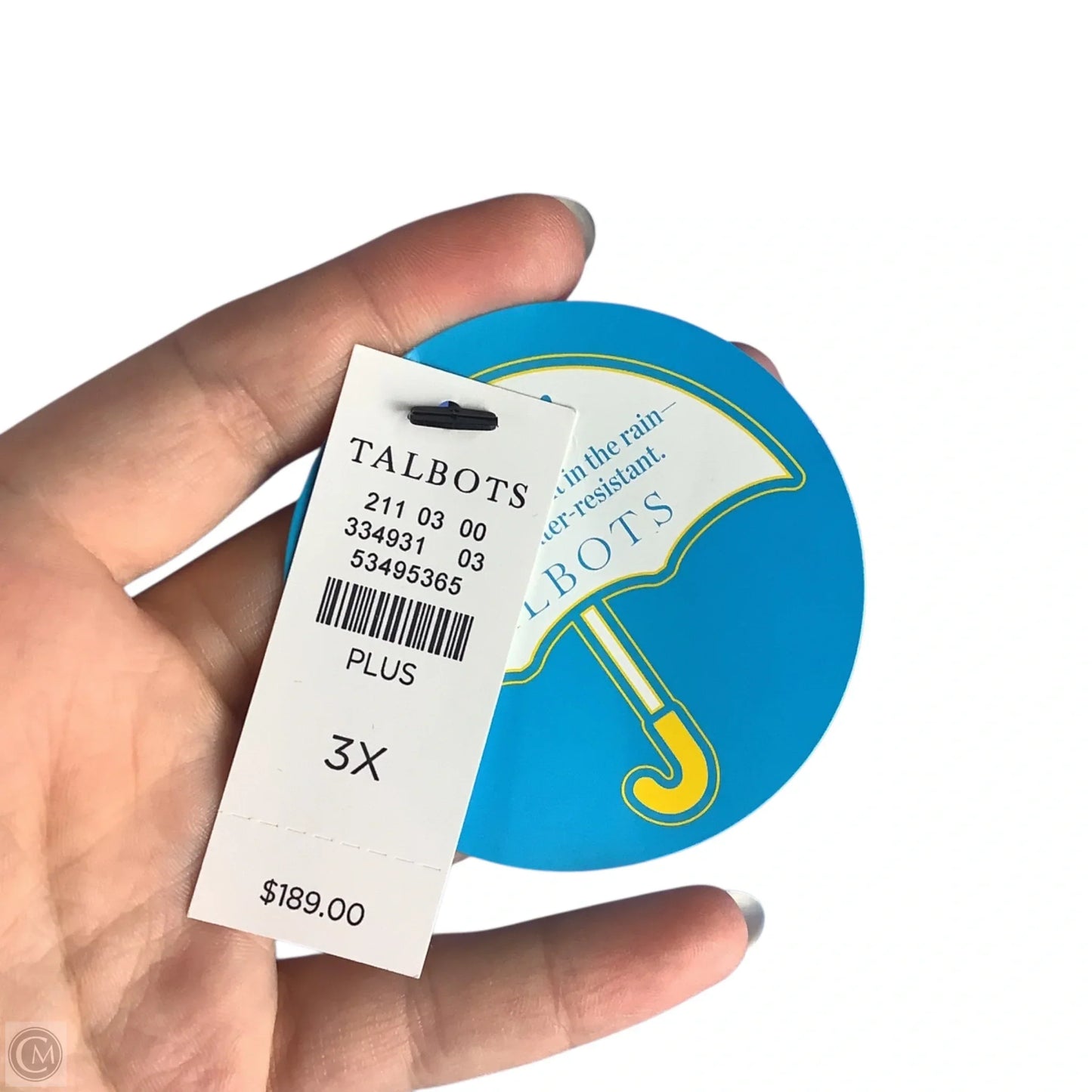 Jacket Windbreaker By Talbots In Blue, Size: 3x