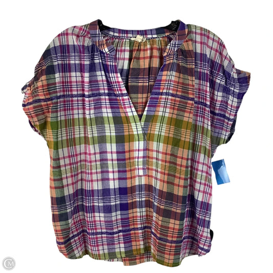 Top Short Sleeve By Pilcro In Purple, Size: M