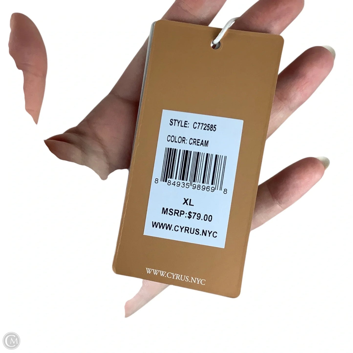 Sweater Cardigan By Cyrus In Cream, Size: Xl