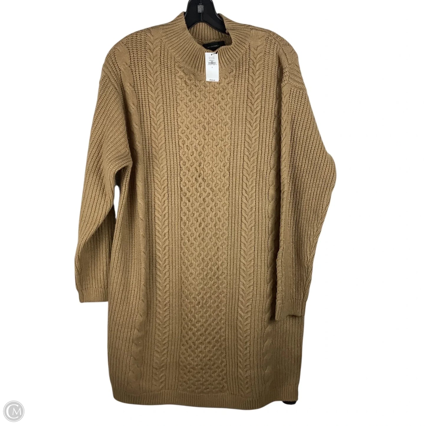 Dress Sweater By Banana Republic In Tan, Size: L