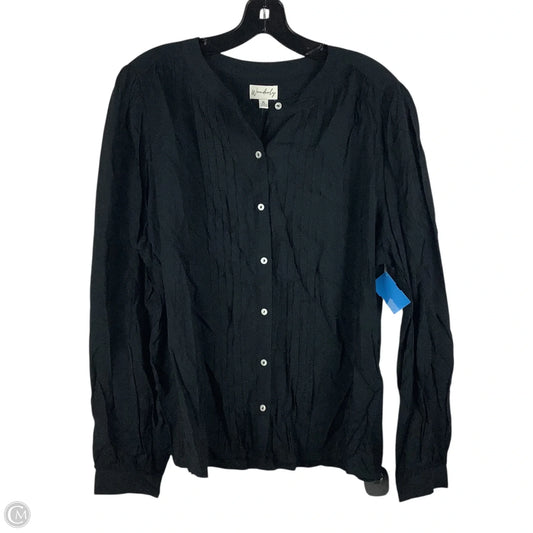 Top Long Sleeve By Wonderly In Black, Size: Xl