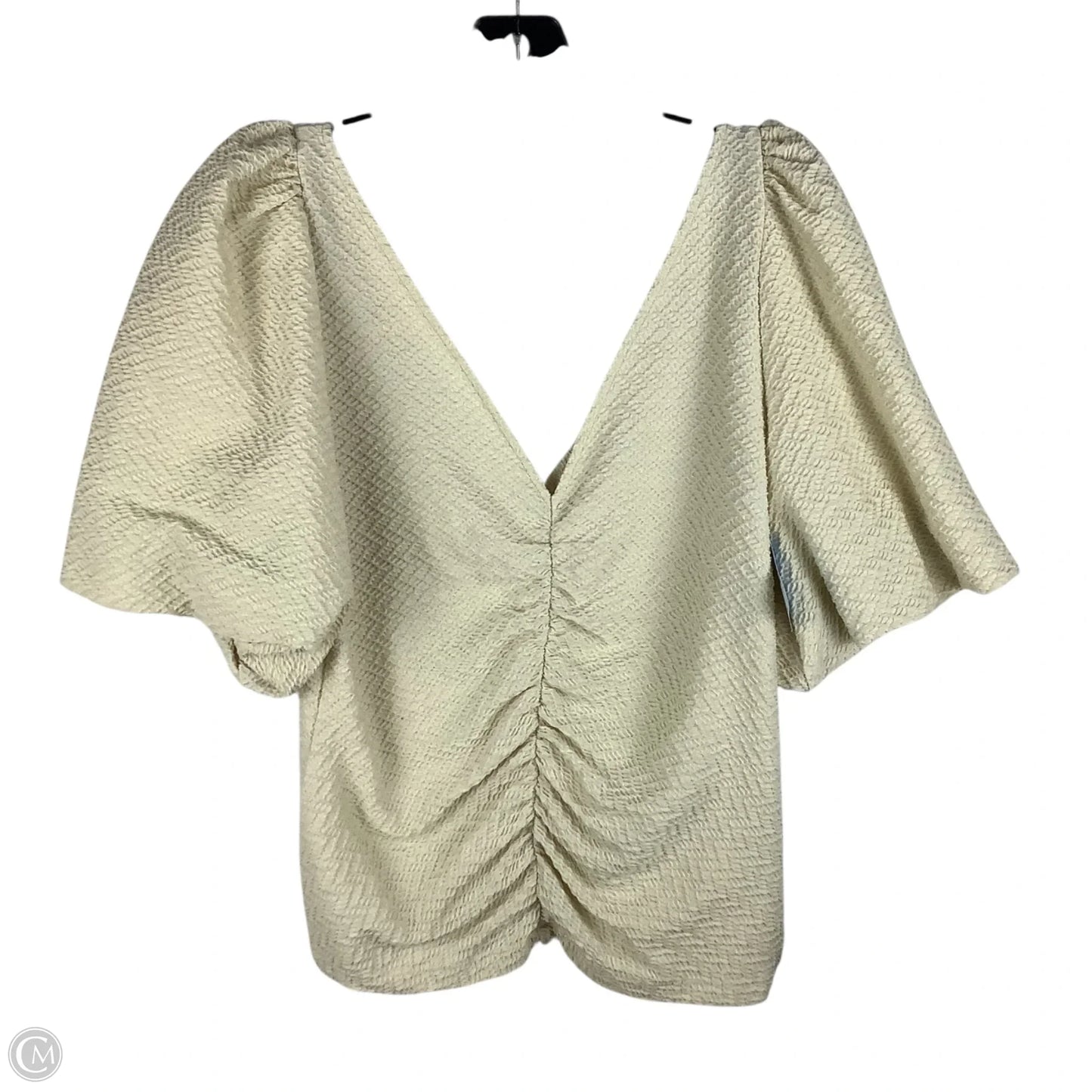 Top Short Sleeve By Free People In Cream, Estimated Size L/M