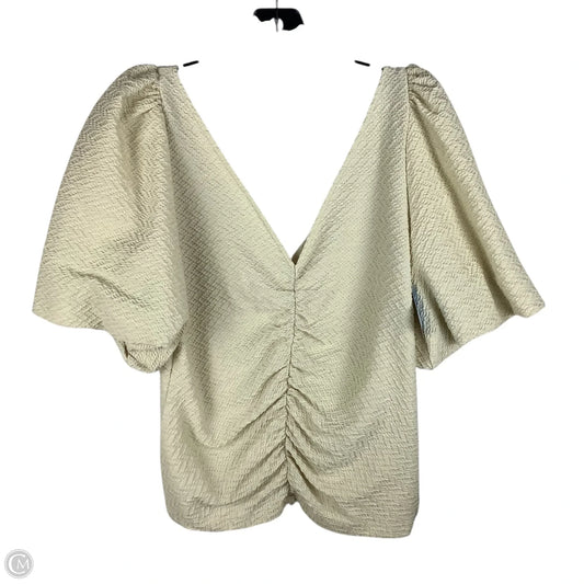 Top Short Sleeve By Free People In Cream, Estimated Size L/M