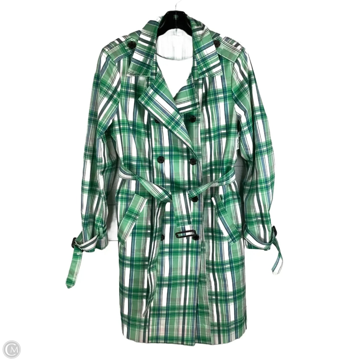 Coat Trench Coat By On 34th In Green, Size: L