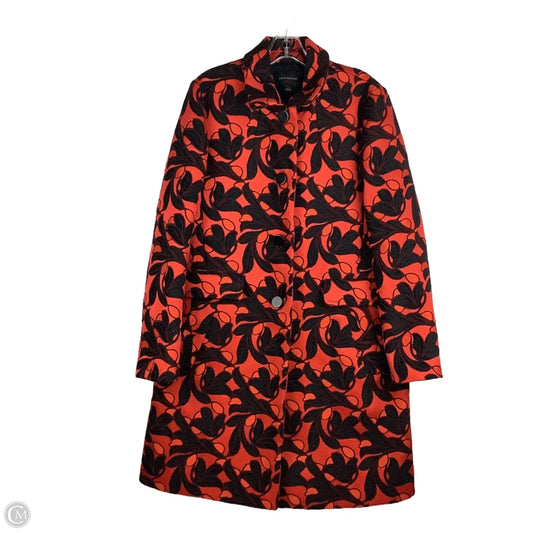 Coat Peacoat By Ann Taylor In Orange, Size: L