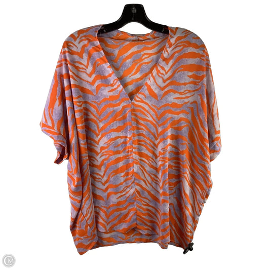 Top Short Sleeve By Jodifl In Orange & Purple, Size: L