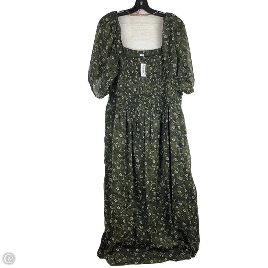 Dress Casual Maxi By Old Navy In Green, Size: 2x