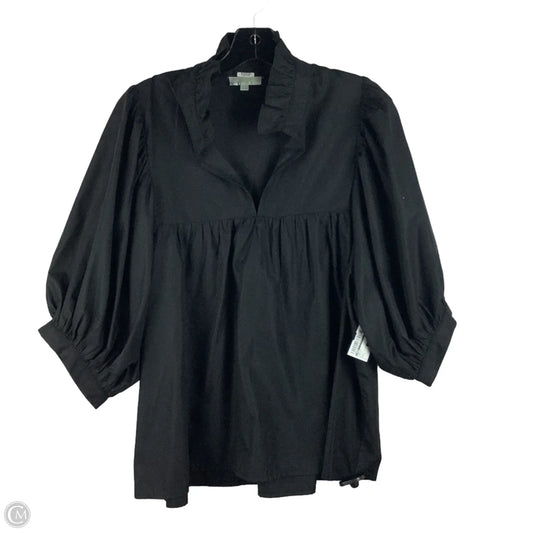 Top Short Sleeve By Jade In Black, Size: L