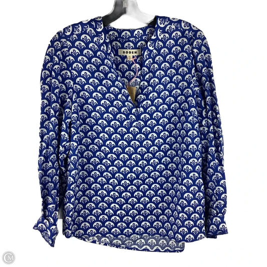 Top Long Sleeve By Boden In Blue, Size: 4/S