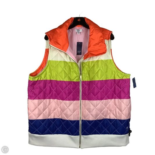 Vest Puffer & Quilted By Crown And Ivy In Multi-colored, Size: 2x