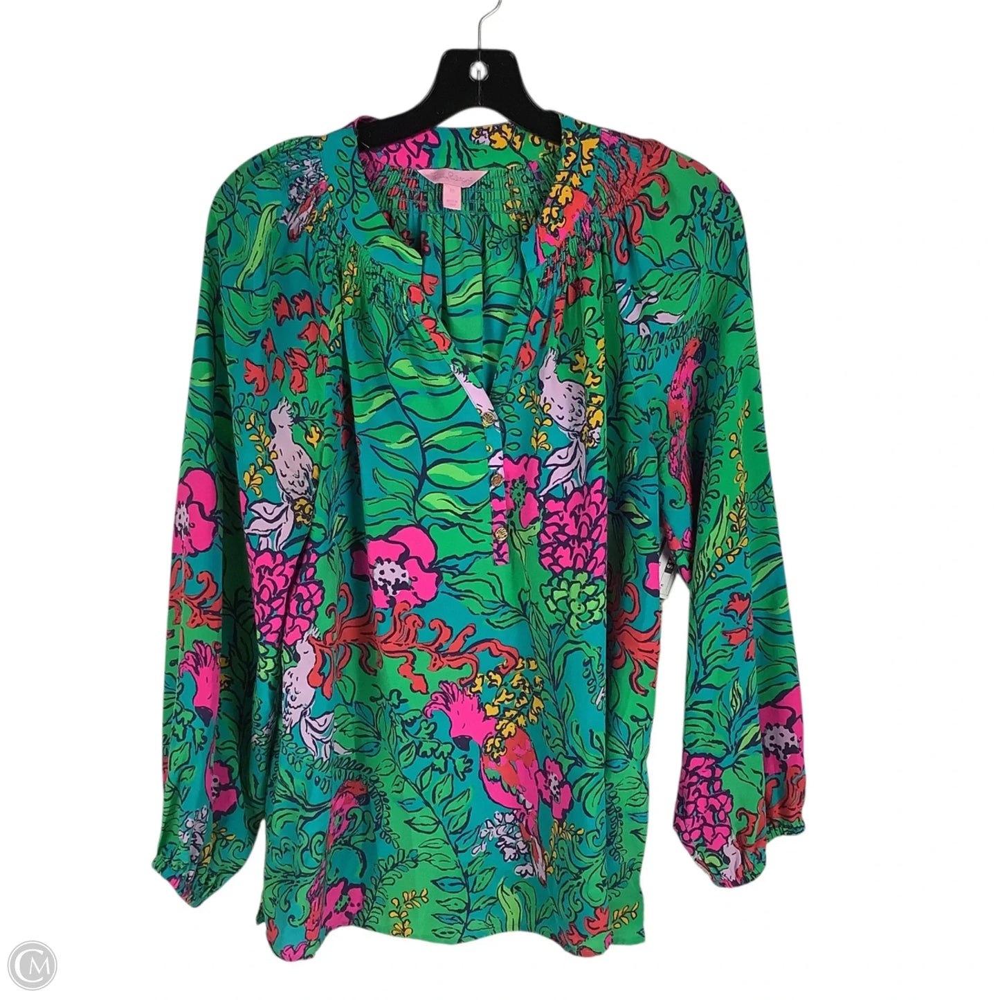 Top Long Sleeve Designer By Lilly Pulitzer In Green, Size: M
