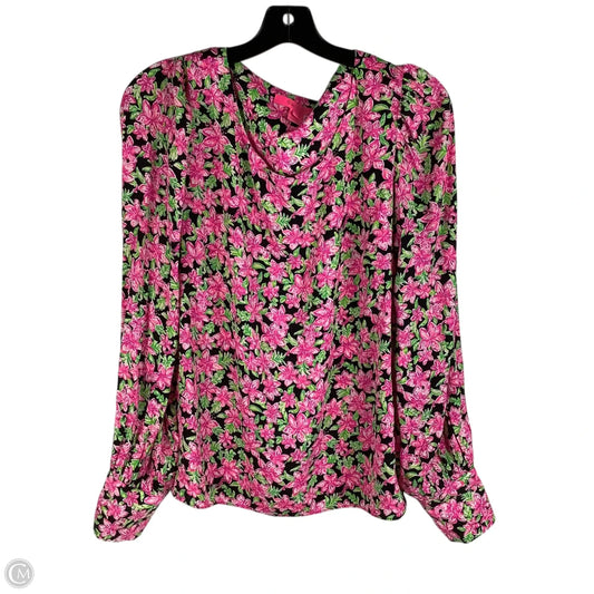 Top Long Sleeve Designer By Lilly Pulitzer In Floral Print, Size: L