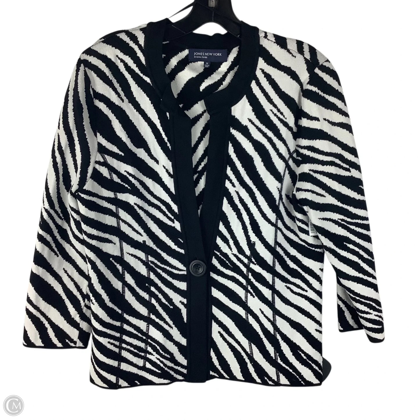 Cardigan By Jones New York In Zebra Print, Size: M