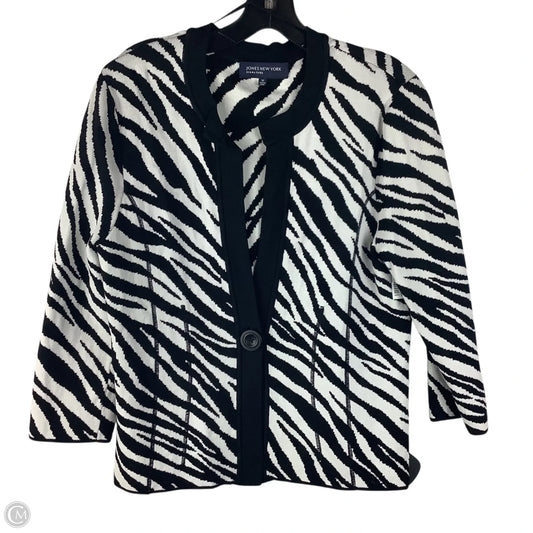 Cardigan By Jones New York In Zebra Print, Size: M