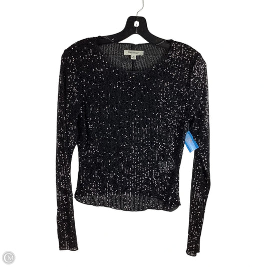 Top Long Sleeve Basic By Francesca's In Black, Size: M