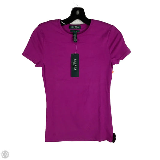 Top Short Sleeve Basic By Lauren By Ralph Lauren In Purple, Size: Mp