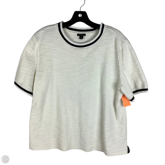 Top Long Sleeve By Ann Taylor In White, Size: Xl