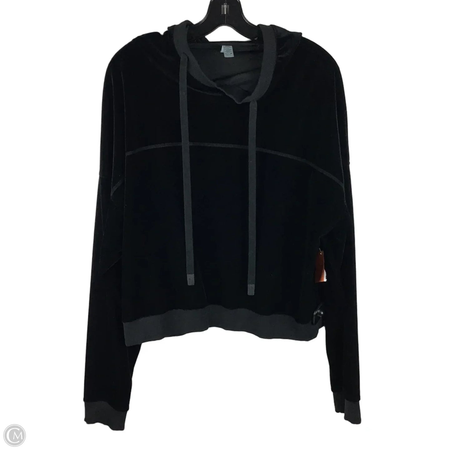 Athletic Sweatshirt Hoodie By Alo In Black, Size: L
